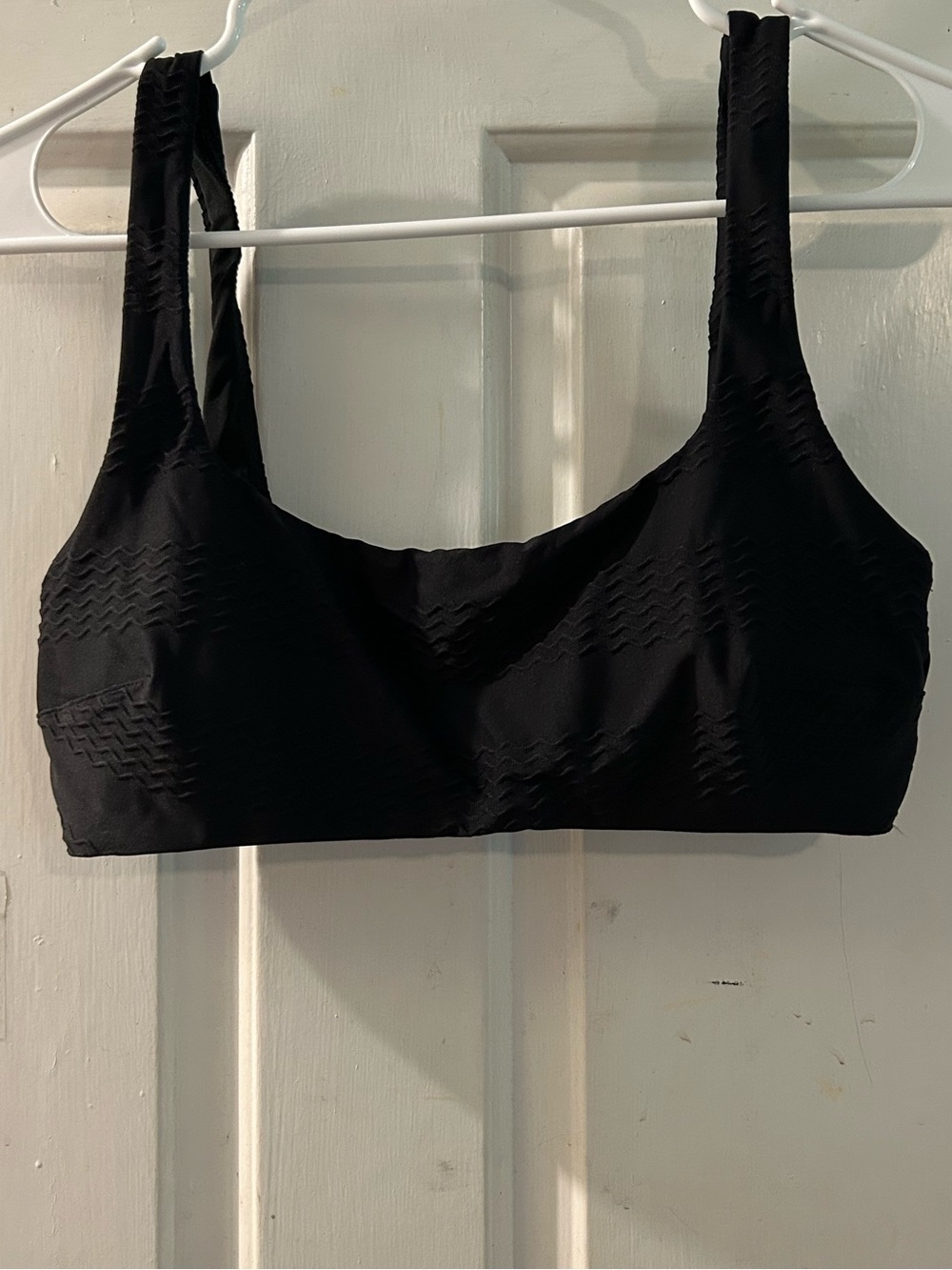 aerie Black Seamless Swim Sports Bra